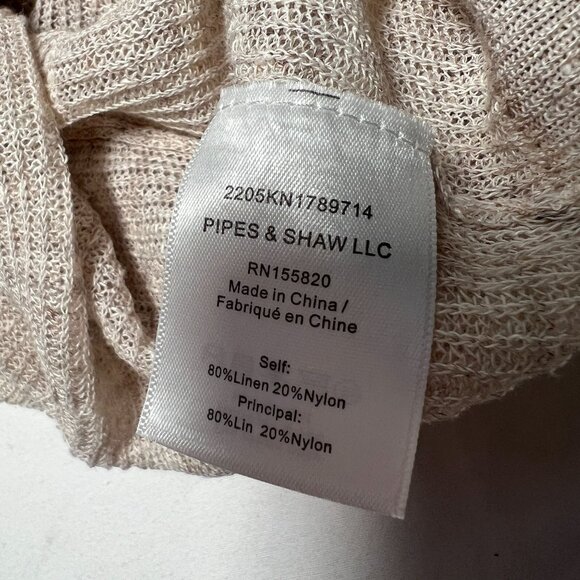 Veronica Beard Mott Linen Cardigan Beige Gray XS Designer Contrast Trim Ribbed - Picture 14 of 16